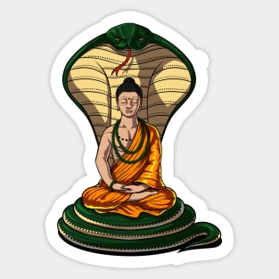 Buddha Snake Sticker